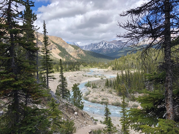 Visiting Bow Lake and Hiking Glacier Falls in Banff, Alberta