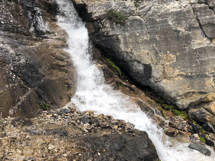 Hiking Stanley Glacier - Waterfall