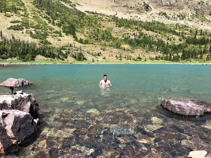 Swimming at Haig Lake