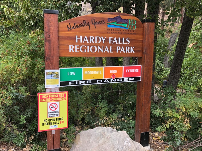 Watching Salmon Run at Hardy Falls Regional Park